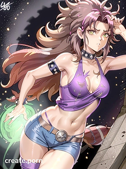 Retro Punk Rock Chick with Bushy Pussy in Wild Hentai Action