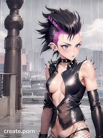 Retro Chick with Armpit Hair and Piercings Gets Wild in Hentai Action