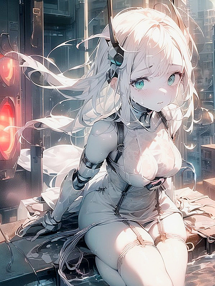 Cybernetic LED hentai for Intense AIPorn Action