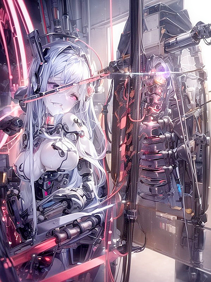 Metallic Mechanical Body Opens Wide for Intense Hentai Pleasure