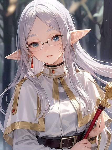 Elven Beauty WithVintage Glasses and Delicate Freckles in Intimate Hentai Scenes
