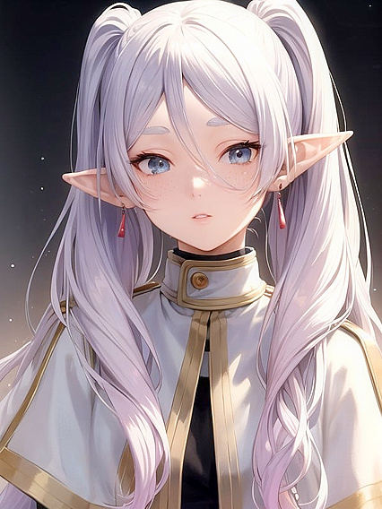Girl 18+ with Wavy Ombre Hair Glows in Soft Makeup and Film Grain Hentai Action