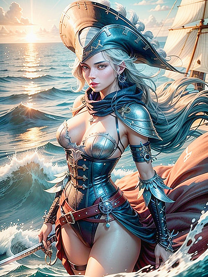 Golden Sunset and crashing waves set the scene for intense hentai map adventures