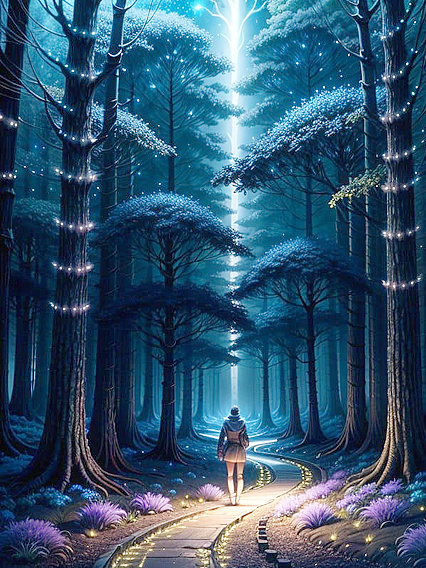 Fireflies and Starlight Illuminate Gentle Mist in Ethereal Hentai Pleasure