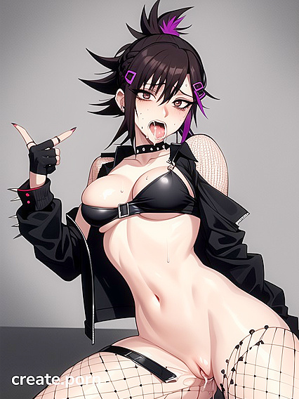 Punk Rock Chick in Black Clothes Dripping Love Juice inSTEAMy Hentai Action