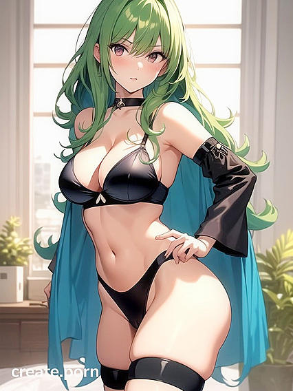 Tatsumaki Shows Off Her Midriff with Intense Eye Detail in Hentai Action