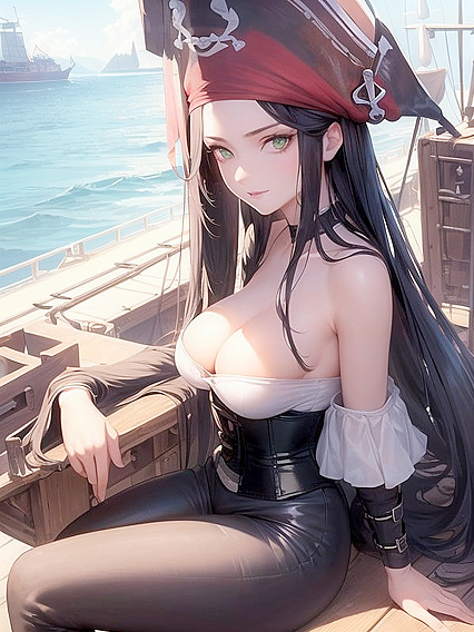 Pale-Skinned Beauty in Corset Takes Center Stage in Masterpiece Hentai Seduction