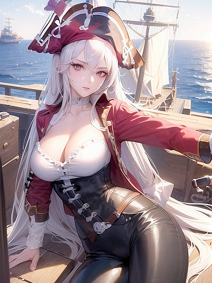 Tight Leather Pants and Corset Waist Shots in Sensual Hentai Action