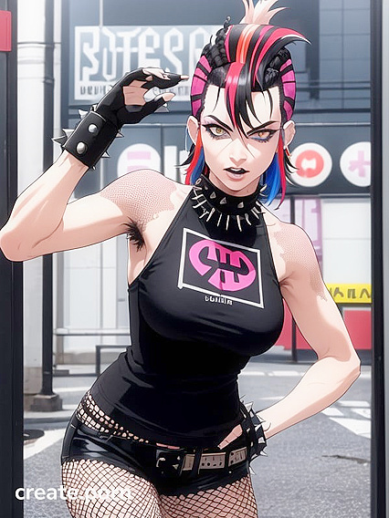 Realistic Woman with Armpit and Pubic Hair in Intense Hentai Action