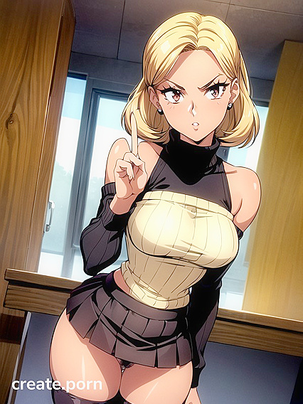 Smug Blonde with Heavy Makeup Seduces in Mind-Blowing Hentai Action