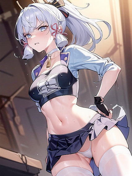 Trembling with Desire: Thigh-High Socks and White Panties in Steamy Hentai Action