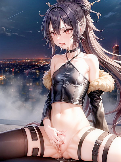 White Cum Dripping on Lips and Breasts in Intense Hentai Bukkake Scenes