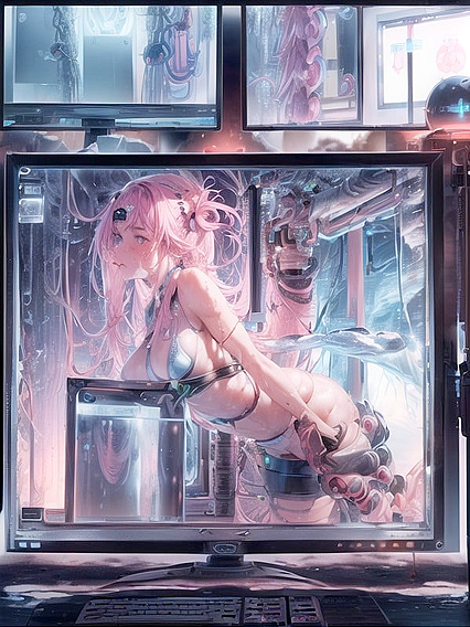 Metal Tentacle Penises Invade Her Body in Intense Machine hentai Action
