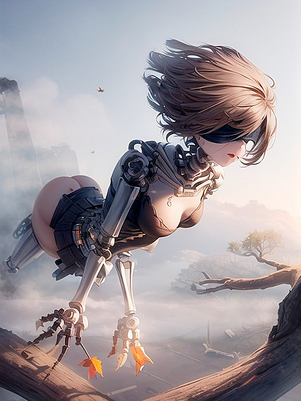 Glowing Machine Takes Control in a Sexy Fall-themed Hentai Switch Scene
