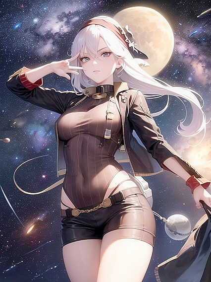 Space Pirate Seduction: Intimate Views with Earth in the Background