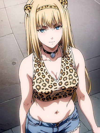 Sultry Leopard Print Crop Top Action in Seductive Hentai Pornography