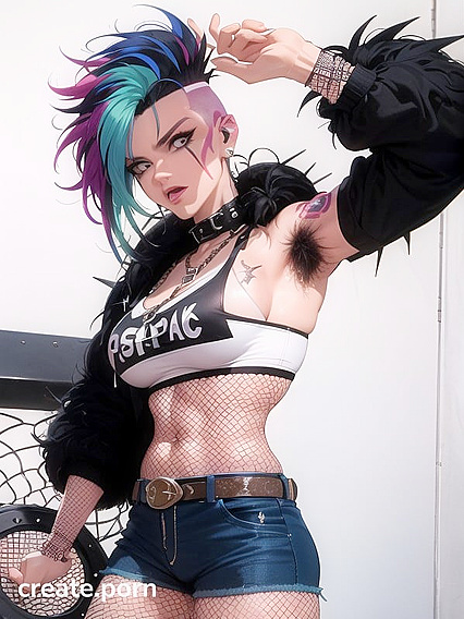 Hairy Punk Rock Chick Gets Wild in Anime Hentai Action