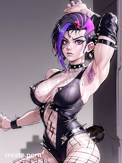 Hairy Punk Chick in Black Outfits Rocks Your World in HentaiPornia