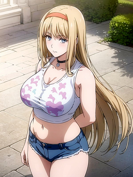 Rainbow Print Crop Top Adds Color and Passion to Hentai Sex