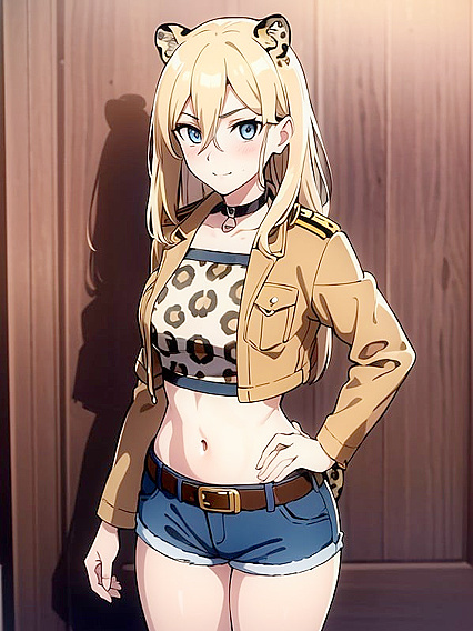 Sizzling Leopard PrintCrop Top Action inSTEAMY Hentai Scenes