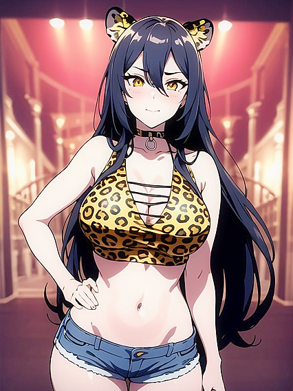 Leopard Print Crop Top Action in Steamy Hentai Scenes