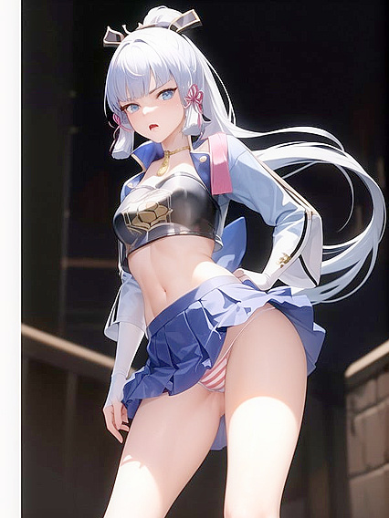 Deformed Eyes and Hands in Intense Low-Angle Hentai Action
