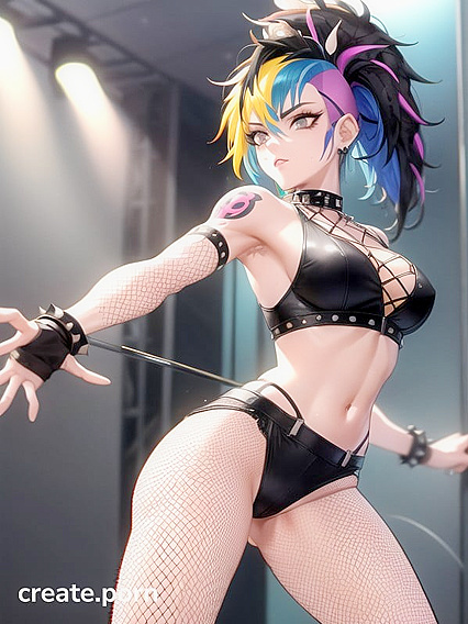 Punk Rock S-Style Beauty Gets Wild in Seductive Makeup Hentai Scenes