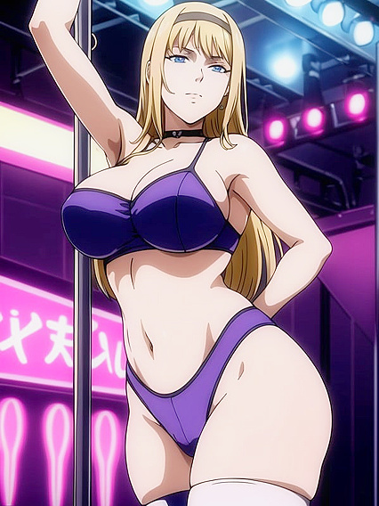 Pole Dancing Stripper Takes Center Stage in Seductive Hentai Action