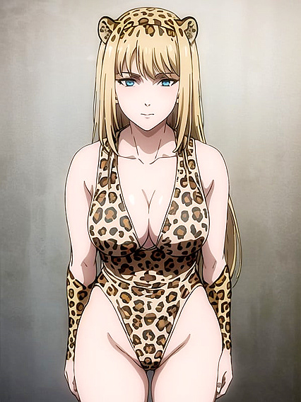 Seductive Leopard Print Leotard Action in Steamy Hentai Porn