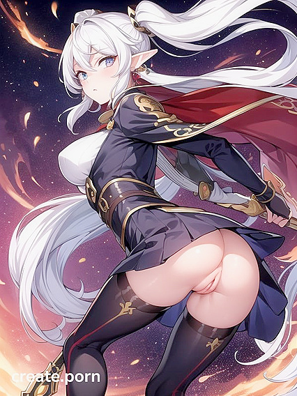 Perfect Anatomy: Ass and Pussy From Behind, Spreading Wide for hentai Pleasure