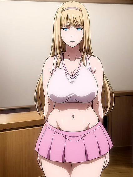 Cheerleader in Pink Outfit Gets Wild in Seductive Hentai Action
