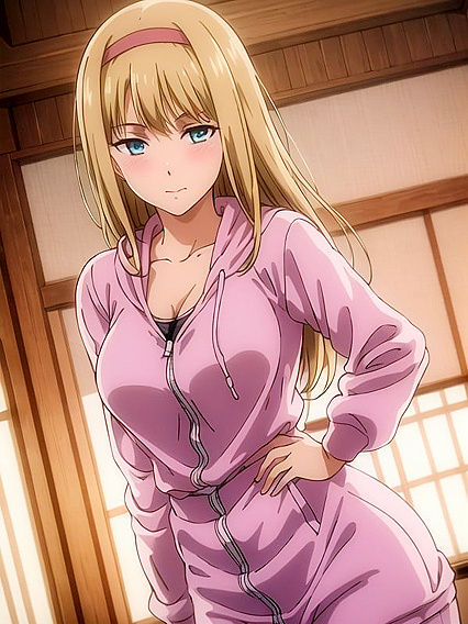 Girl 18+ in Pink Hoodie Exploring Intense Hentai Pleasure