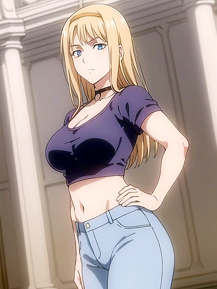 Sassy Girl 18+ in Blue Jeans and Black Choker>({Hentai Pleasure})