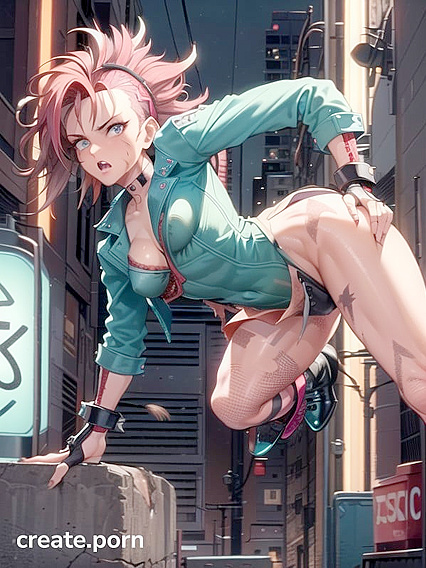 Retro Hentai Fantasy: Spiky-Haired Teen 18+ Finds Pleasure in Dumpster Delights
