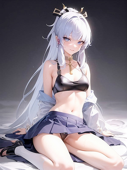 Pastel-Colored Bliss: Skirt Fun with a Grinning Face in hentai