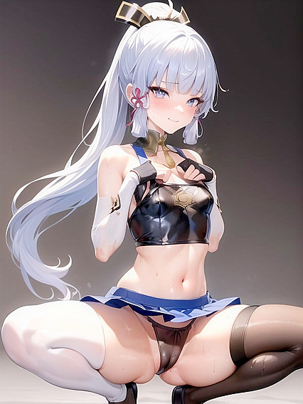 Thick Luscious Eyelashes and Spread Legs in Hairpin Accessory Hentai Fantasy