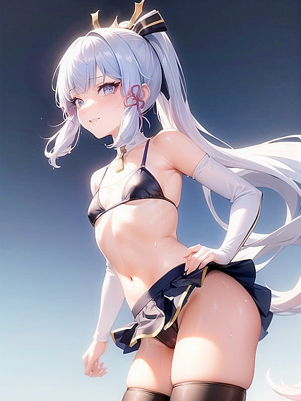 Lifting Skirt with Subtle Bokeh Lights: A Seductive Mascara Hentai Experience