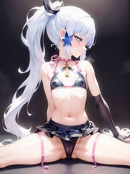 Bubblegum Pink Lips and Shiny Hairpins in Softly Lit Hentai Pleasure