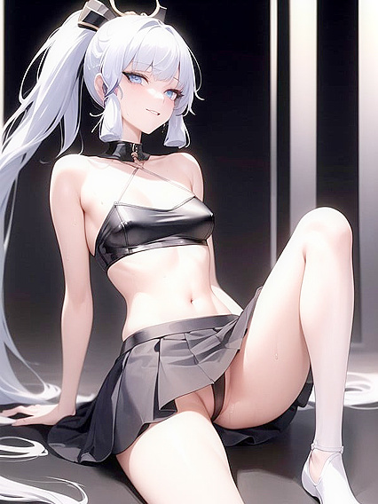 GothGirl 18+ with Black Lips Seduces in Dark Erotic Hentai Fantasy