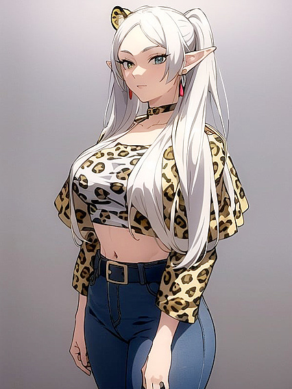 Sensual Leopard Print Crop Top Action in Steamy Hentai Scenes