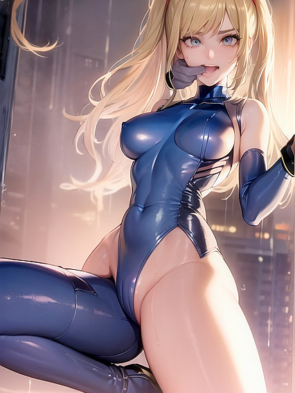 Blonde Beauty with Long Brown Locks Seduces in Steamy hentai Action