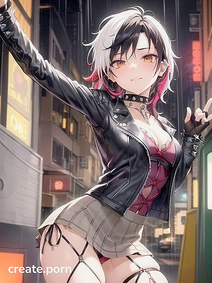 Mohawk Beauty Strikes a Sexy Pose in Midnight hentai Fantasies