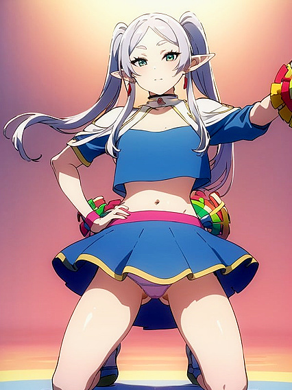 Cheerleader in Rainbow Outfit Gets Wild in HentaiPorn Action
