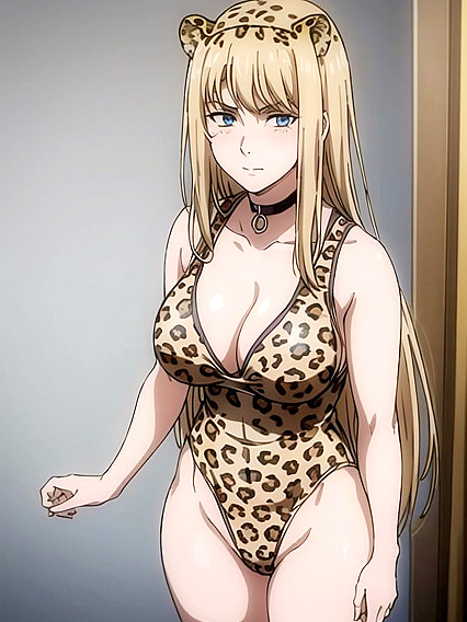 Sizzling Leopard Print Leotard Action in Steamy Hentai Pornography