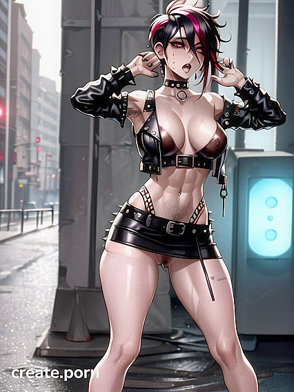 Fingerless Glove Seduction: Sexy Poses in Alleyway Hentai Action