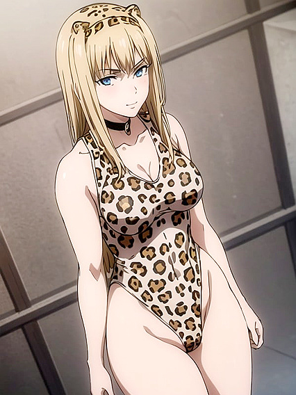 Seductive Leopard Print Leotard Action in Steamy Hentai Scenes