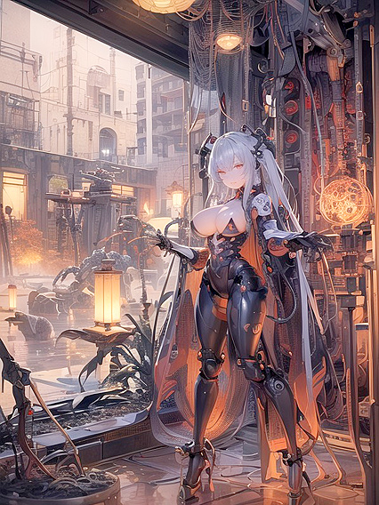 Glowing Machine and Mechanical Restraints: Intense Cable Bondage Hentai Pleasure
