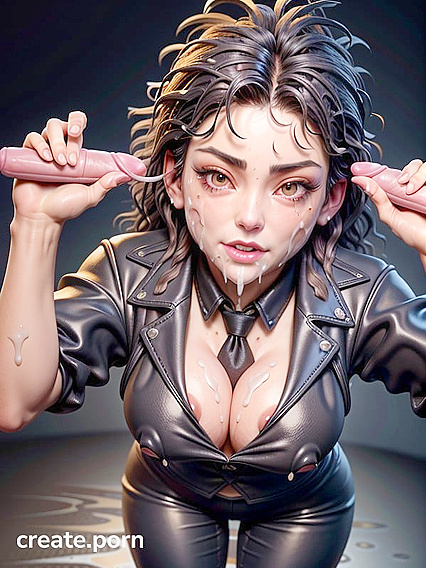 Intense Cum Shots on Face and Body with Leak-Out Pleasure in hentai IAPornography