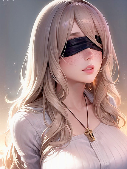 Girl 18+ with Wavy Ombre Hair Seduces in Soft Bokeh Light Hentai Action