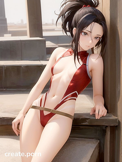 Nude Hentai with Small Breasts and Pubic Hair